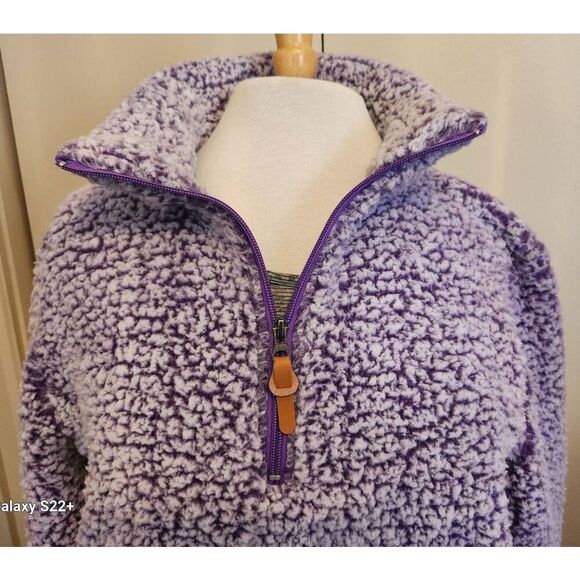 O4 Victory Outfitters warm purple sherpa 1/4 zip Jacket - Picture 2 of 9